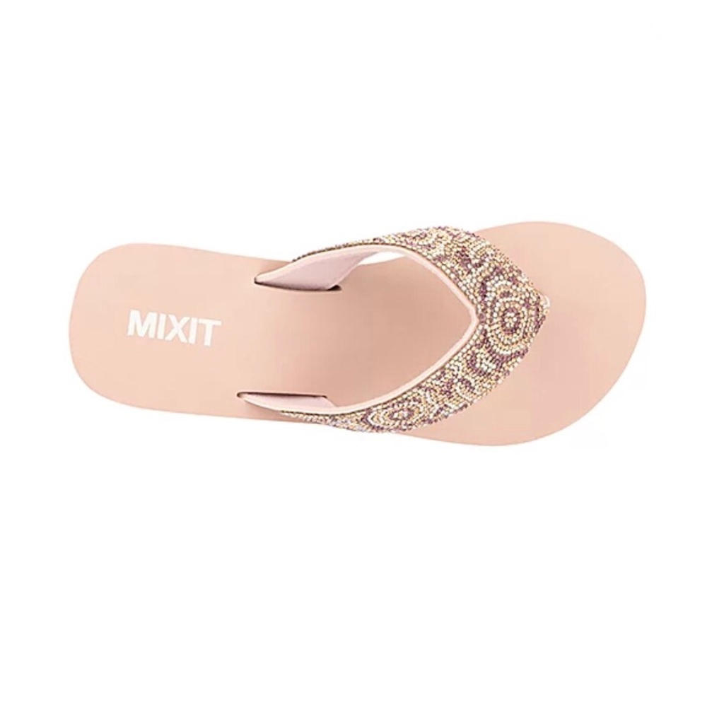 Mixit Rhinestone Wedge Sandals - Picture 3 of 4
